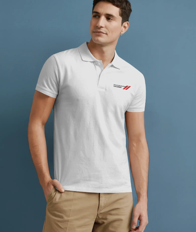 Dodge Challenger Polo T-Shirt (White)