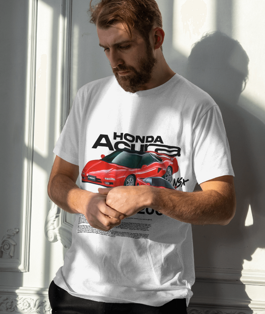 Vintage Honda Acura NSX 1990-2005 Graphic T-Shirt (White)