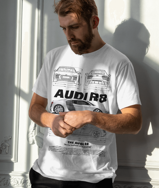 Audi R8 Blueprint T-Shirt (White)